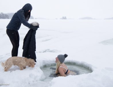 Rental cottage vuokramökki Saimaa ice swimming avantouinti